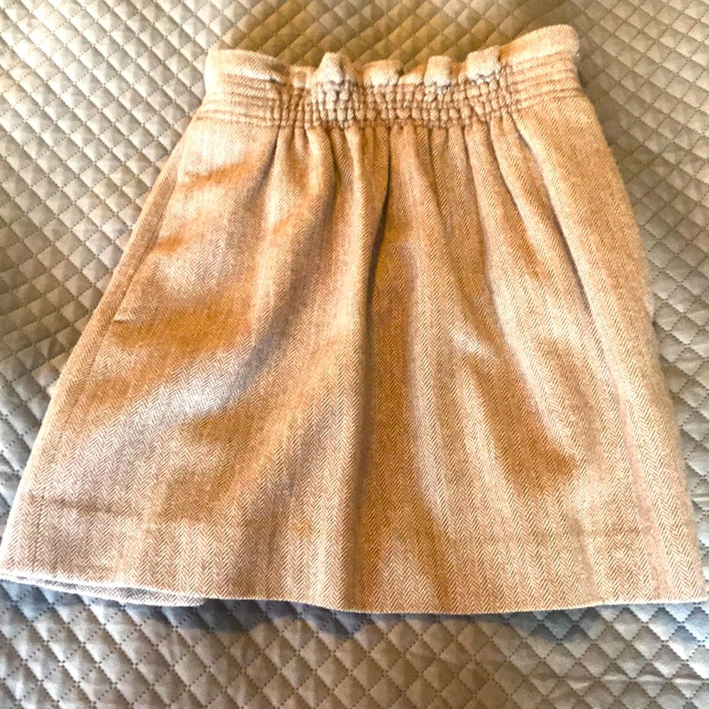 J Crew Houndstooth Wool Skirt
